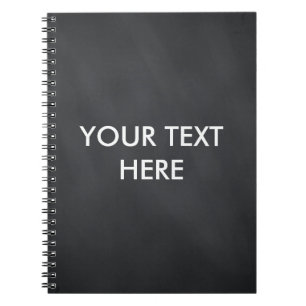 Caderno Espiral Quadro Preto Monograma Personalizado