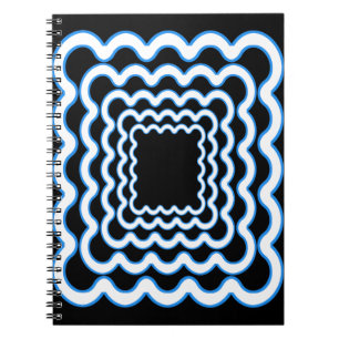 Caderno Espiral Quadros Wavy