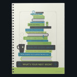 Caderno Espiral Qual é o seu próximo livro?<br><div class="desc">Esta design inquisitiva é preferível para o leitor na sua vida — não importa qual seja o próximo livro.</div>