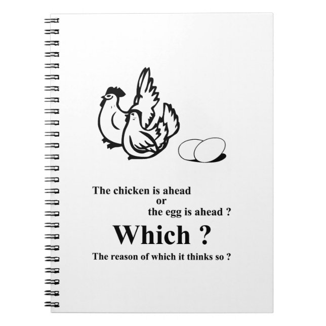 Caderno Espiral Qual veio primeiro? (Frente)