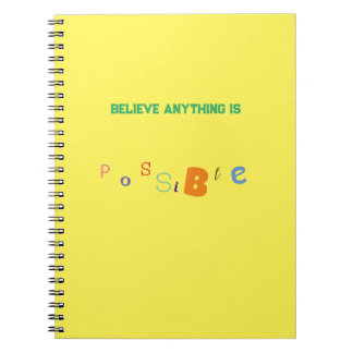 Caderno Espiral Qualquer coisa é possível para o notebook