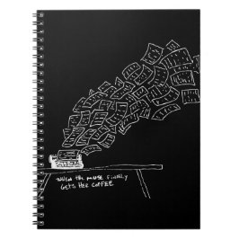 Caderno Espiral Quando a Musa Finalmente Toma Seu Café