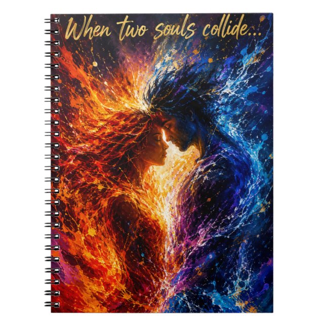 Caderno Espiral Quando duas almas colidem (Frente)