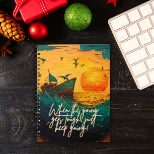 Caderno Espiral Quando for difícil, continue indo