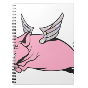 Caderno Espiral quando os suínos voam