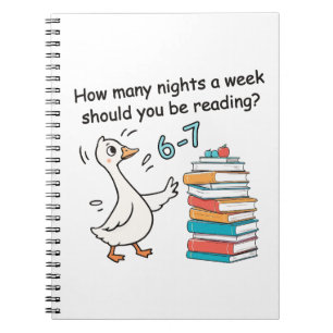 Caderno Espiral Quantas Noites por Semana Você Deve Ler 6-7