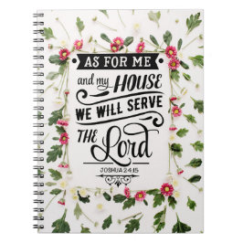 Caderno Espiral Quanto A Mim E À Minha Casa