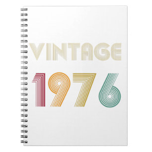 Caderno Espiral quarenta e três de 43rd anos vintage 1976 do