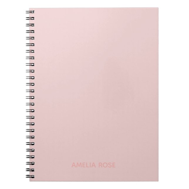 Caderno Espiral Quartzo Personalizado Simples Rosa a Rosa (Frente)