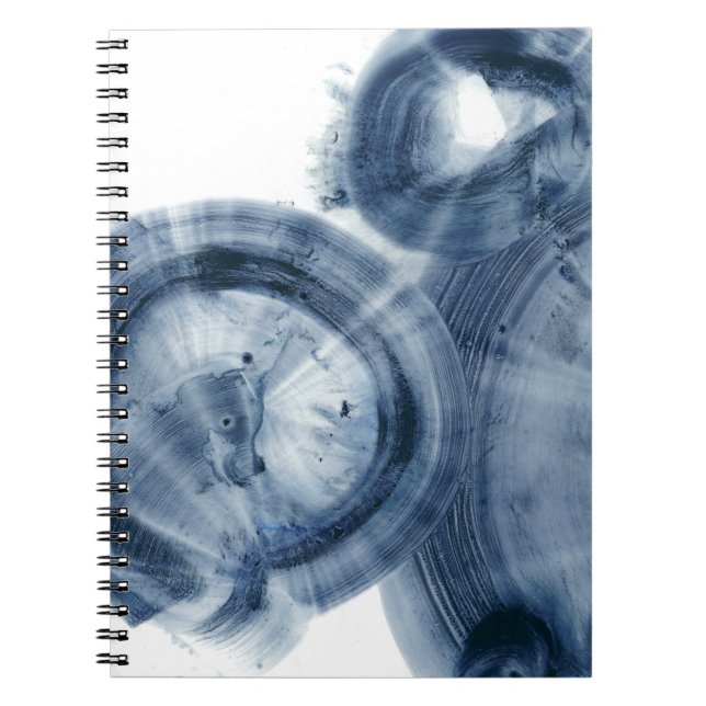 Caderno Espiral Quasares - Círculos Azuis Tinta (Frente)