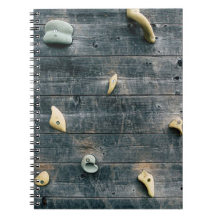 Caderno Espiral Quatro decores de parede de madeira marrom