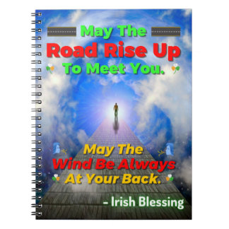 Caderno Espiral Que A Estrada Sobe Para Te Conhecer. Que A Lei Do 