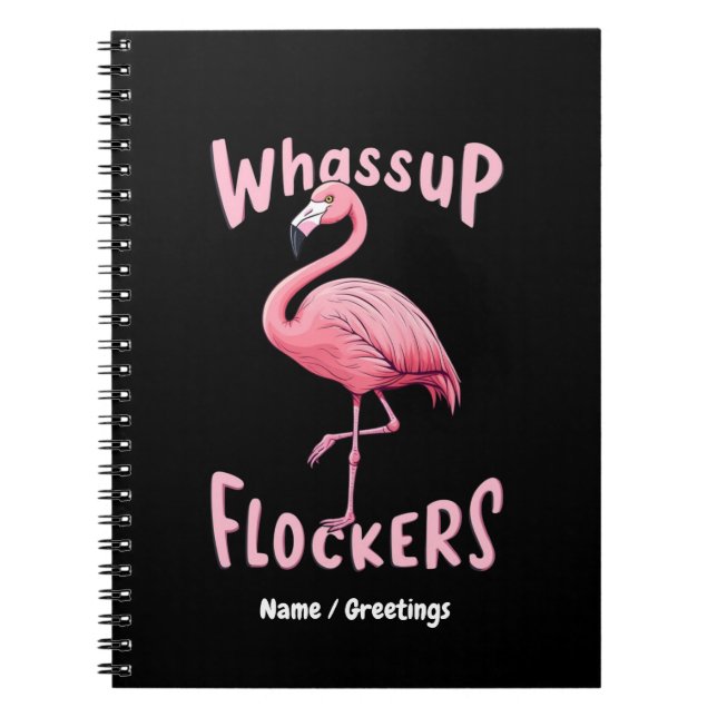 Caderno Espiral Que Bloqueadores Flamingo Design A Flincríveis (Frente)