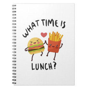Caderno Espiral Que horas é o almoço