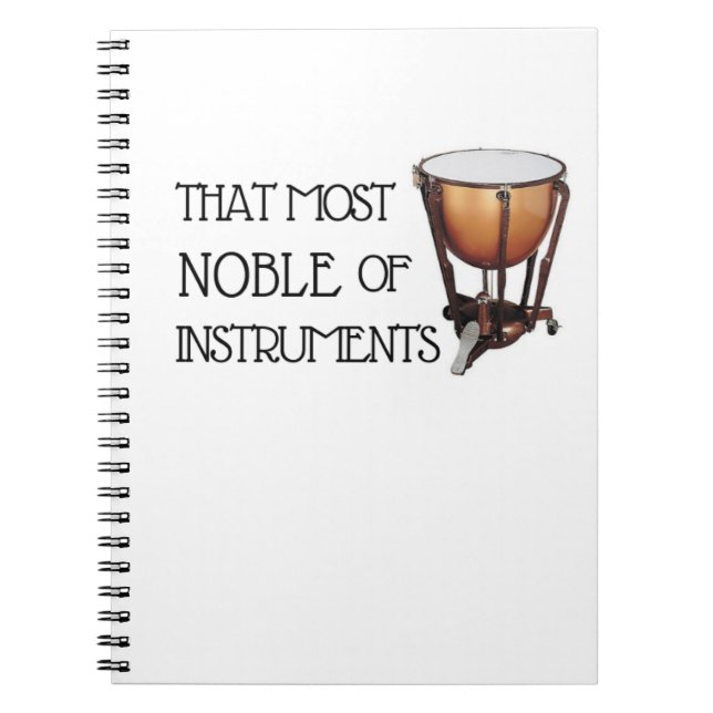 Caderno Espiral Que Instrumentos Mais Nobres - Timpani (Frente)