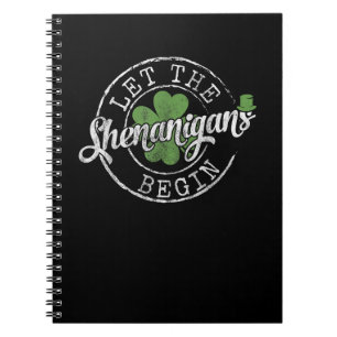 Caderno Espiral Que Os Shenanigans Comecem A Rua De Roupas Engraça
