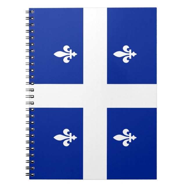 Caderno Espiral Québec drapeau fleur de lys (Frente)