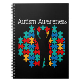 Caderno Espiral Quebra-cabeça de conscientização do autismo