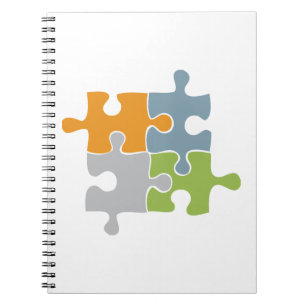 Caderno Espiral Quebra-cabeça de Trabalho da Equipe