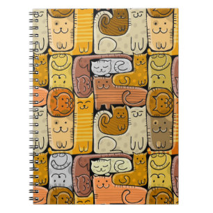 Caderno Espiral Quebra-cabeça Funny Cats House Sem Olhos