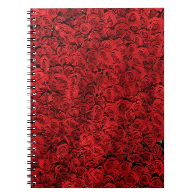 Caderno Espiral Quebra da rosa vermelha (Frente)