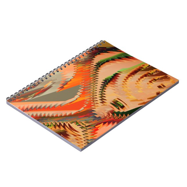 Caderno Espiral Quebra de cor com ziguezague ou livro de onda (Left Side)