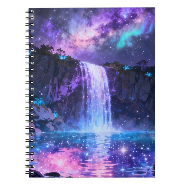 Caderno Espiral Queda D'Água Celestial (Frente)
