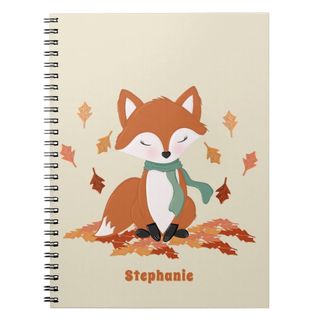 Caderno Espiral Queda Fox Woodland Aniversário (Frente)