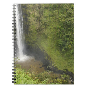 Caderno Espiral Quedas de Akaka, Costa de Hamakua, Ilha do Havaí,