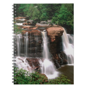 Caderno Espiral Quedas de Blackwater, Virgínia Ocidental, cênico,