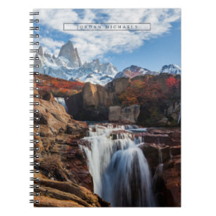 Caderno Espiral Quedas Fitz Roy Mountain, Argentina