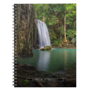 Caderno Espiral Quedas Primavera RainForest Waterfall Tailândia