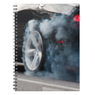 Caderno Espiral Queimada de carro preto