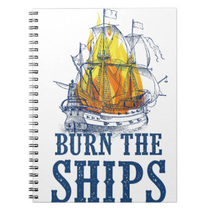 Caderno Espiral Queimem as naves, para arte de fãs do Rei e do Pa