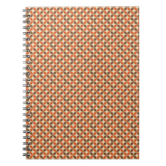 Caderno Espiral Quente Retro Boomerang Atômico de Meados do Século