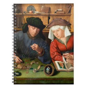 Caderno Espiral Quentin Matsys - O Moneylender e sua esposa
