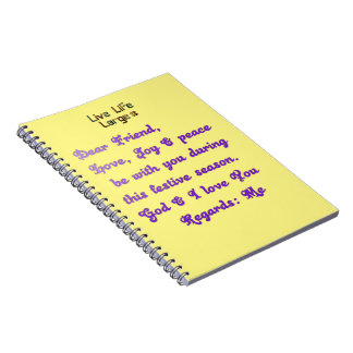Caderno Espiral Querido Amigo Vive Grande