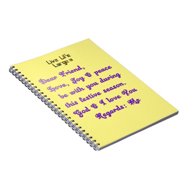 Caderno Espiral Querido Amigo Vive Grande (Lado Direito)