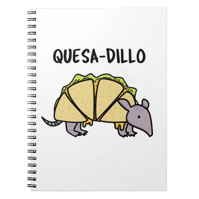 Caderno Espiral Quesa-Dillo Brincadeira de Quesadilla Engraçada (Frente)