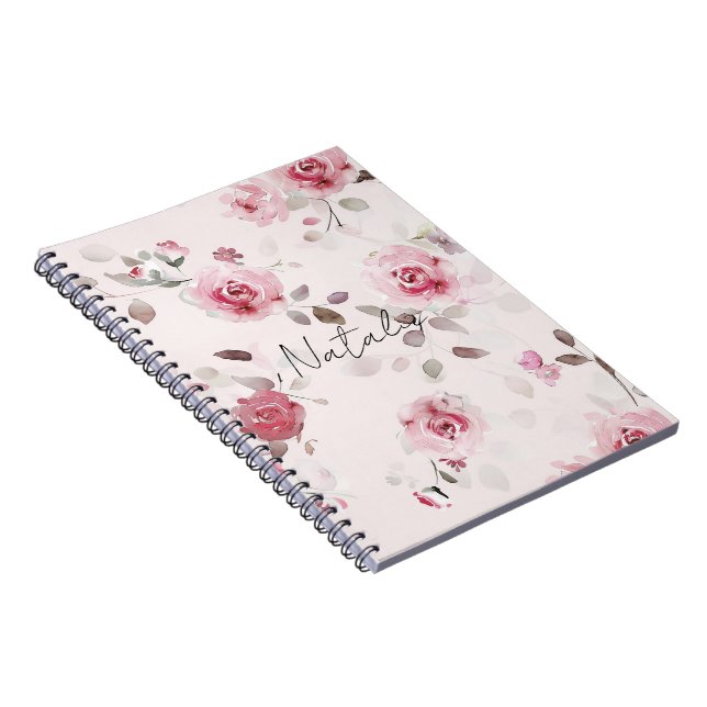 Caderno Espiral Quic Romântico - Cor-de-rosa (Lado Direito)