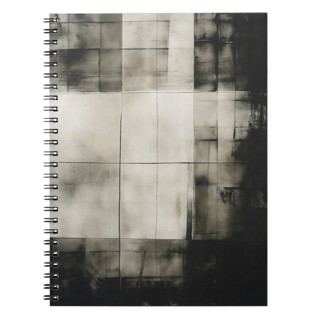 Caderno Espiral Quiet Grid: A Study in Stillness (Frente)