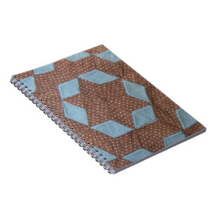 Caderno Espiral Quilt Pattern - Castelo