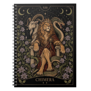 Caderno Espiral Quimera, Arte do Tarot Estrelado