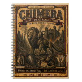 Caderno Espiral Quimera, Monstro de Circo Vintage
