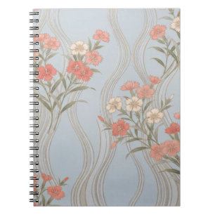 Caderno Espiral Quimono Floral Japonês Nadeshiko