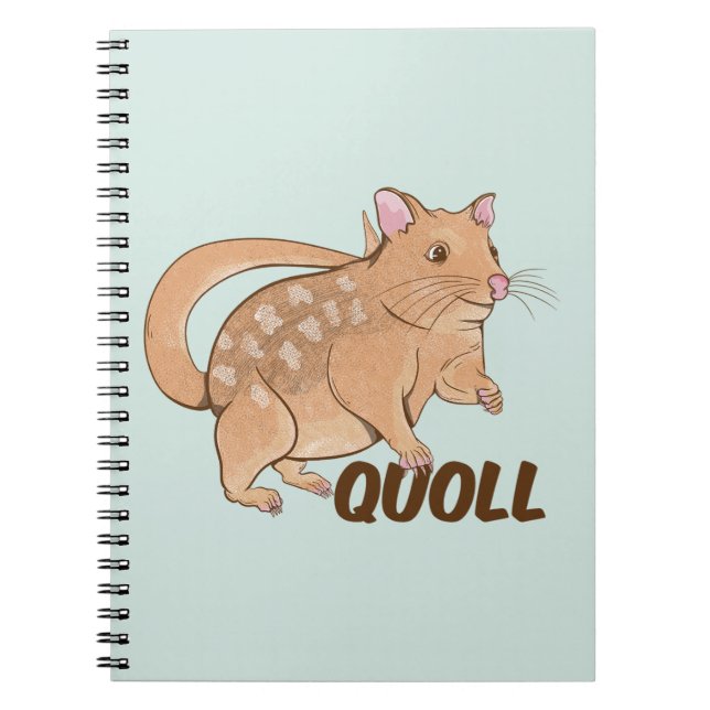 Caderno Espiral Quoll Marsupial Australiano (Frente)