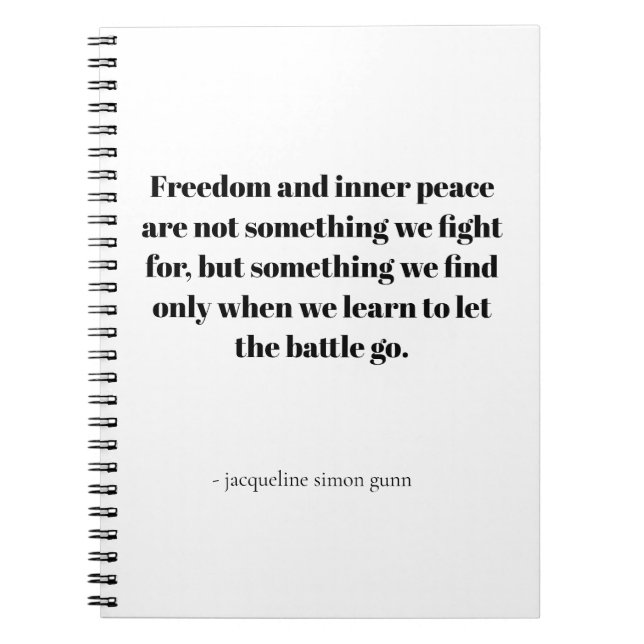Caderno Espiral Quotes about inner peace (Frente)