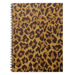 Caderno Espiral RAB Rockabilly Leopard Print Brown Dourado