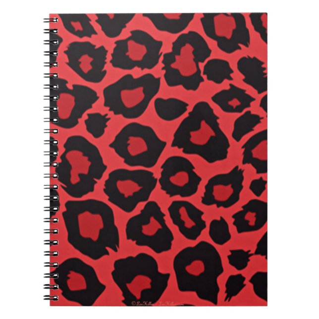 Caderno Espiral RAB Rockabilly Leopard Print Red Black (Frente)
