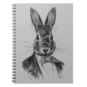 Caderno Espiral Rabbit em Traje Retrato